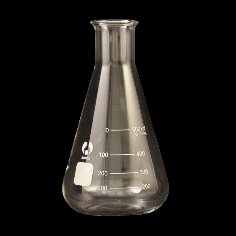 500mL Erlenmeyer Flask, Graduated, Narrow Neck. Lab Glassware