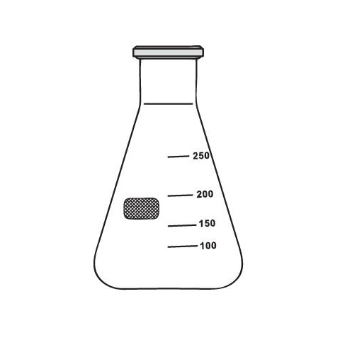 250mL Erlenmeyer Flask, Graduated, Narrow Neck. Lab Glassware ...