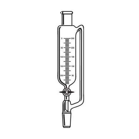 1000ml Graduated Cylindrical Addition Funnel, 24/40 Joints. PTFE Stpk ...